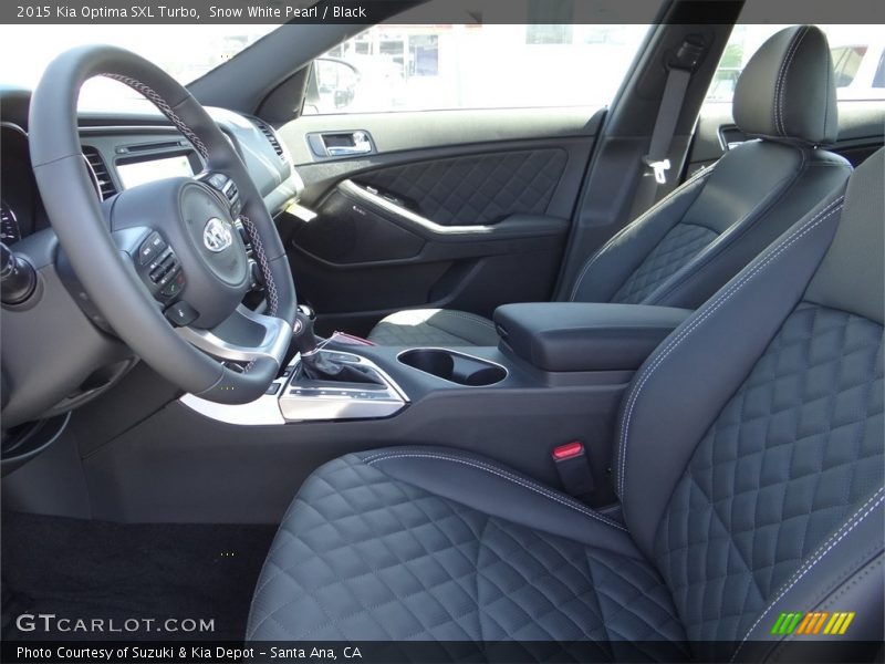 Snow White Pearl / Black 2015 Kia Optima SXL Turbo