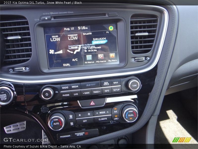 Snow White Pearl / Black 2015 Kia Optima SXL Turbo