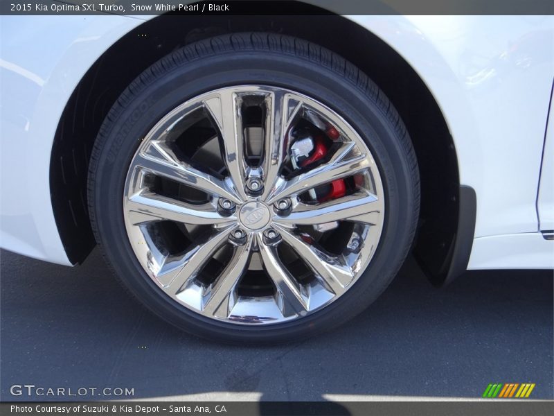 Snow White Pearl / Black 2015 Kia Optima SXL Turbo