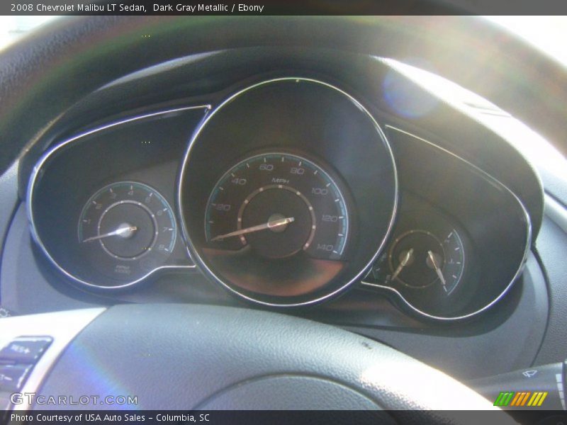 Dark Gray Metallic / Ebony 2008 Chevrolet Malibu LT Sedan