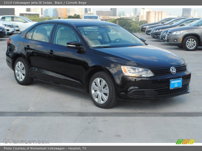 Black / Cornsilk Beige 2014 Volkswagen Jetta SE Sedan