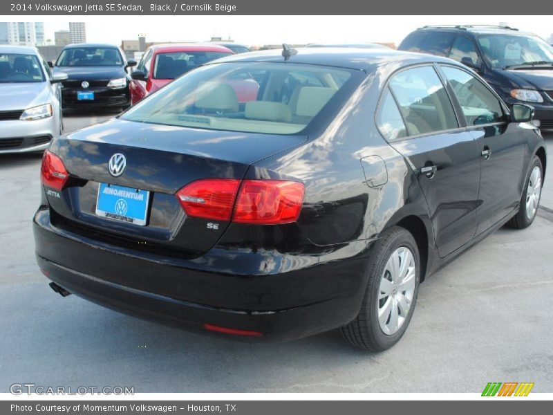 Black / Cornsilk Beige 2014 Volkswagen Jetta SE Sedan