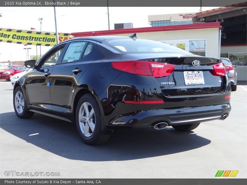 Ebony Black / Beige 2015 Kia Optima LX