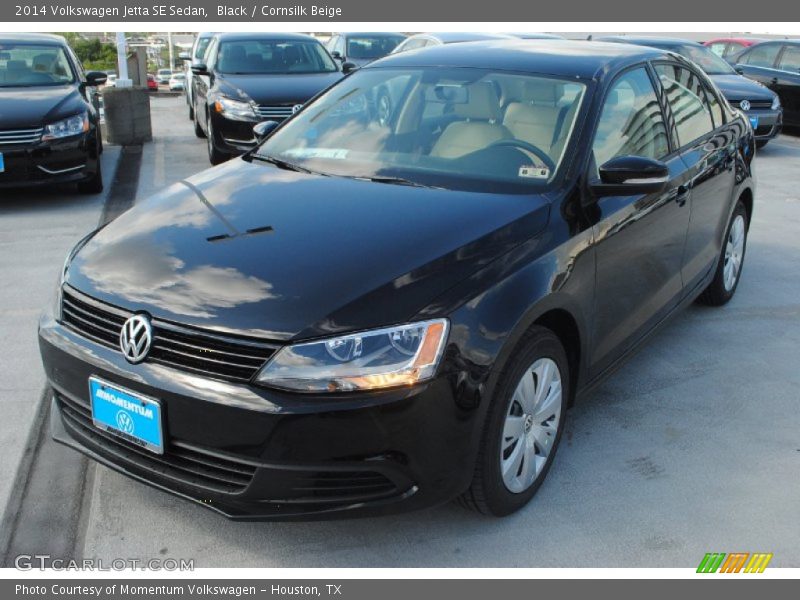 Black / Cornsilk Beige 2014 Volkswagen Jetta SE Sedan