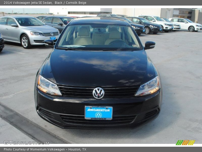 Black / Cornsilk Beige 2014 Volkswagen Jetta SE Sedan