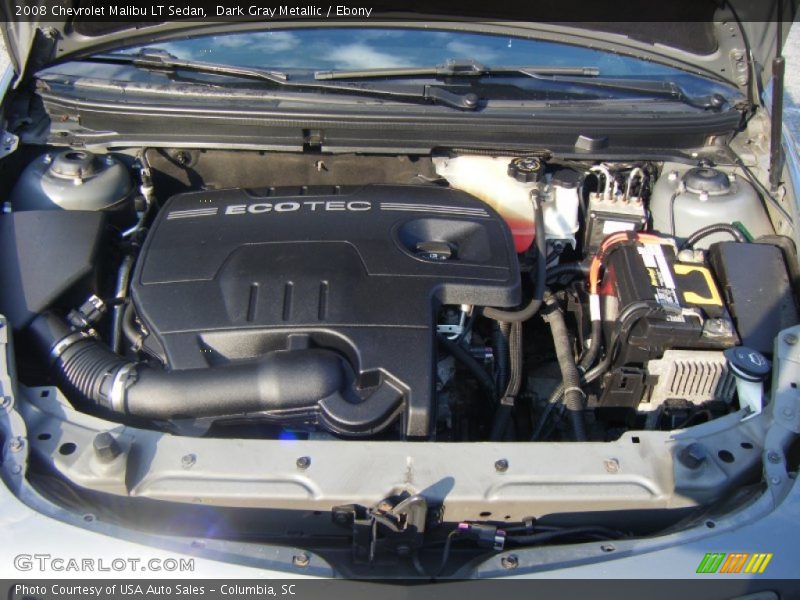 Dark Gray Metallic / Ebony 2008 Chevrolet Malibu LT Sedan