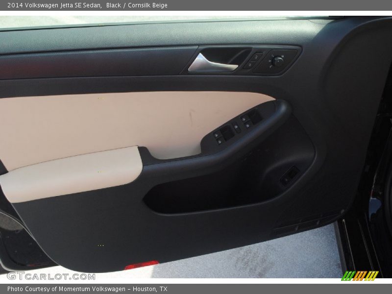 Black / Cornsilk Beige 2014 Volkswagen Jetta SE Sedan