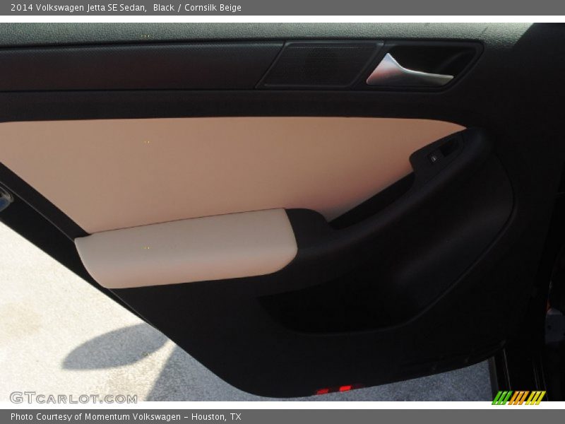 Black / Cornsilk Beige 2014 Volkswagen Jetta SE Sedan