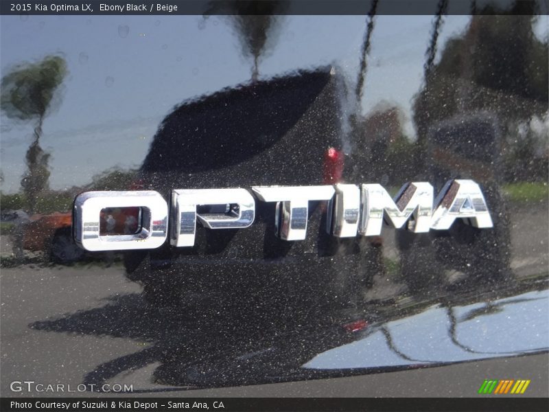 Ebony Black / Beige 2015 Kia Optima LX