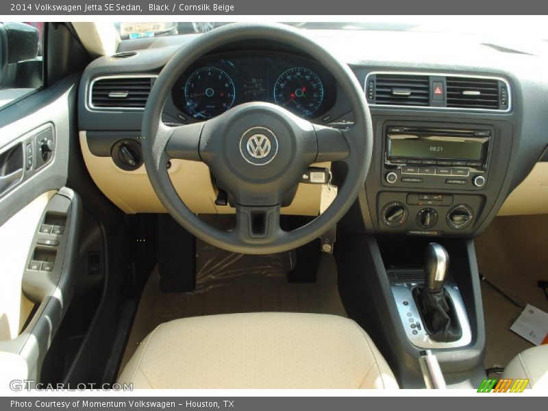 Black / Cornsilk Beige 2014 Volkswagen Jetta SE Sedan