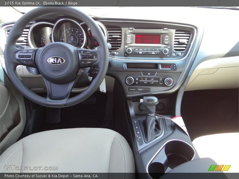 Ebony Black / Beige 2015 Kia Optima LX