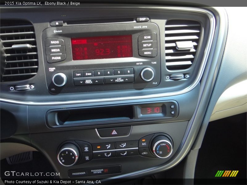 Ebony Black / Beige 2015 Kia Optima LX