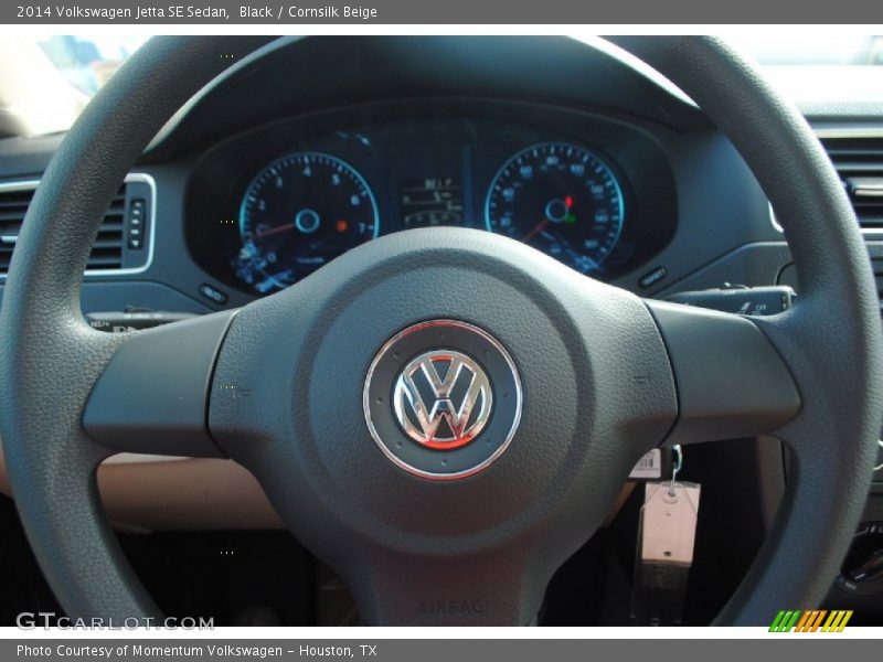 Black / Cornsilk Beige 2014 Volkswagen Jetta SE Sedan