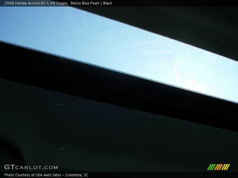 Belize Blue Pearl / Black 2008 Honda Accord EX-L V6 Coupe