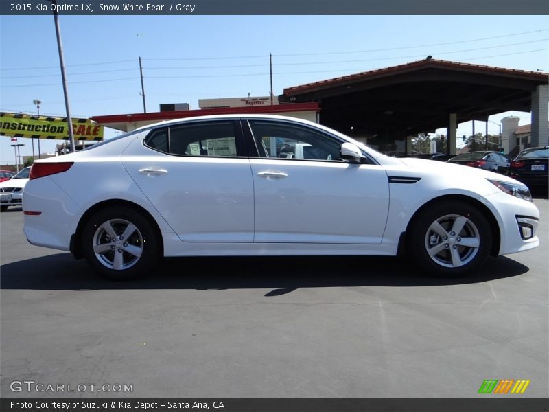 Snow White Pearl / Gray 2015 Kia Optima LX