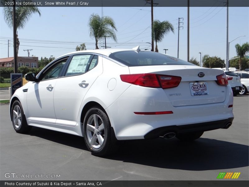 Snow White Pearl / Gray 2015 Kia Optima LX