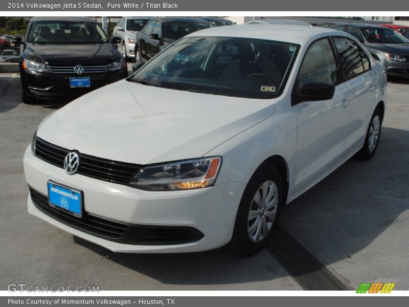 Pure White / Titan Black 2014 Volkswagen Jetta S Sedan