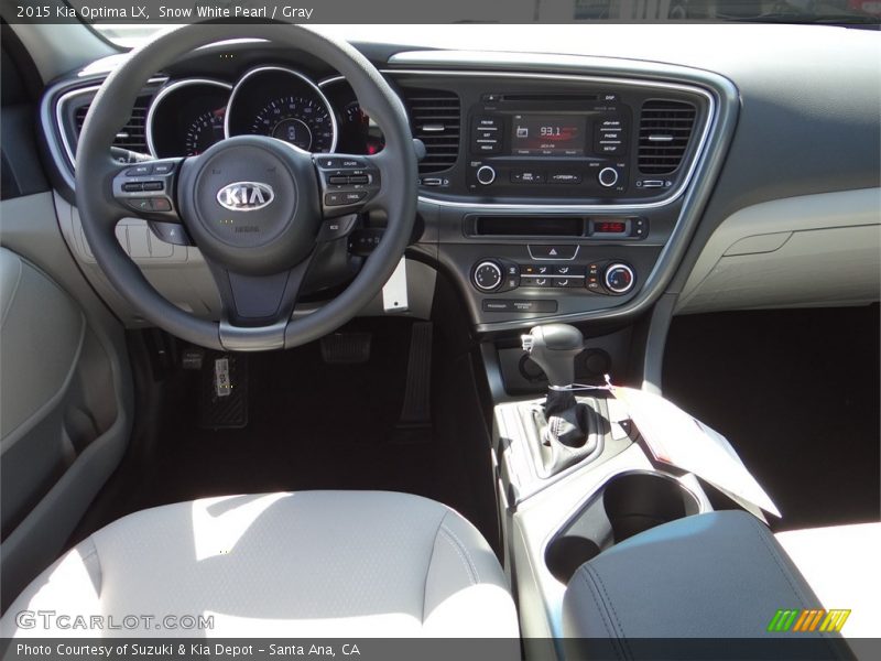 Snow White Pearl / Gray 2015 Kia Optima LX