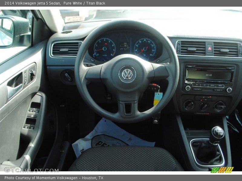 Pure White / Titan Black 2014 Volkswagen Jetta S Sedan