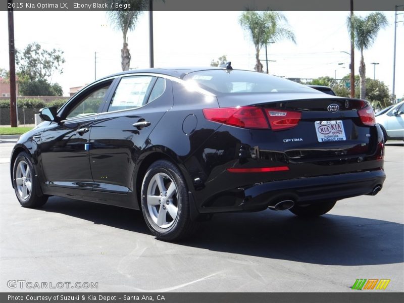 Ebony Black / Beige 2015 Kia Optima LX
