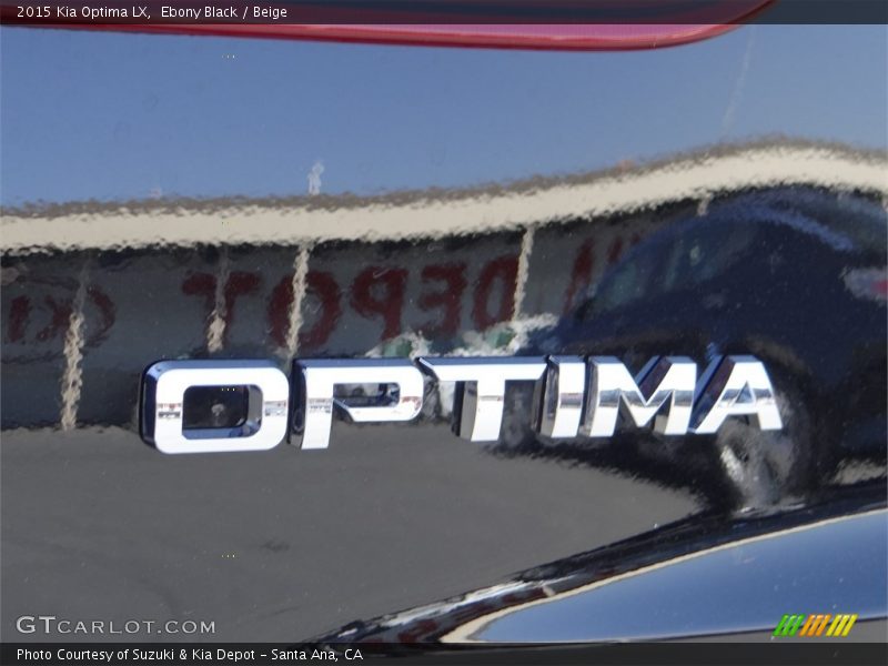 Ebony Black / Beige 2015 Kia Optima LX