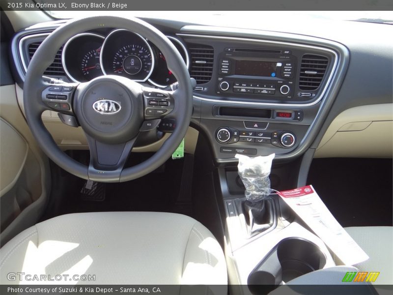Ebony Black / Beige 2015 Kia Optima LX