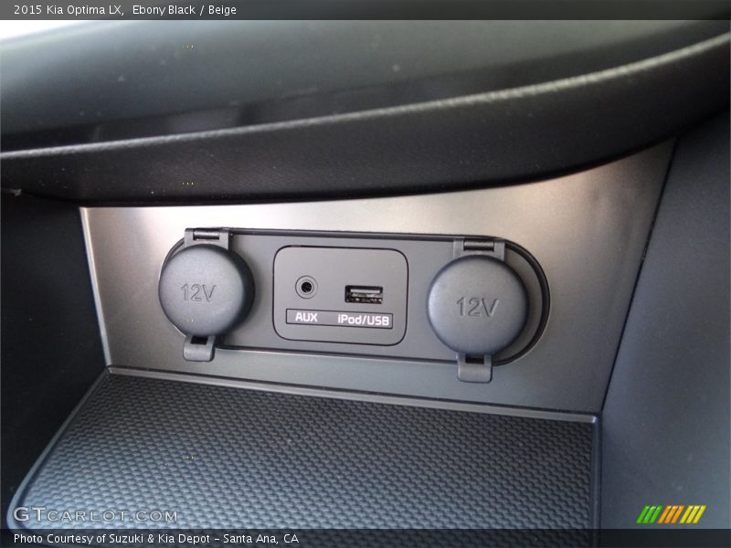 Ebony Black / Beige 2015 Kia Optima LX