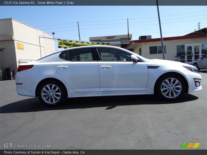 Snow White Pearl / Gray 2015 Kia Optima EX