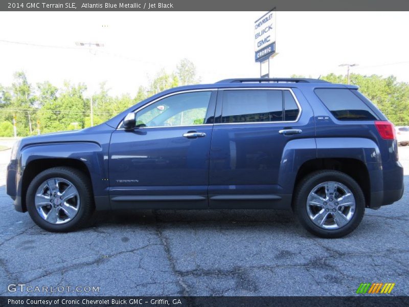 Atlantis Blue Metallic / Jet Black 2014 GMC Terrain SLE