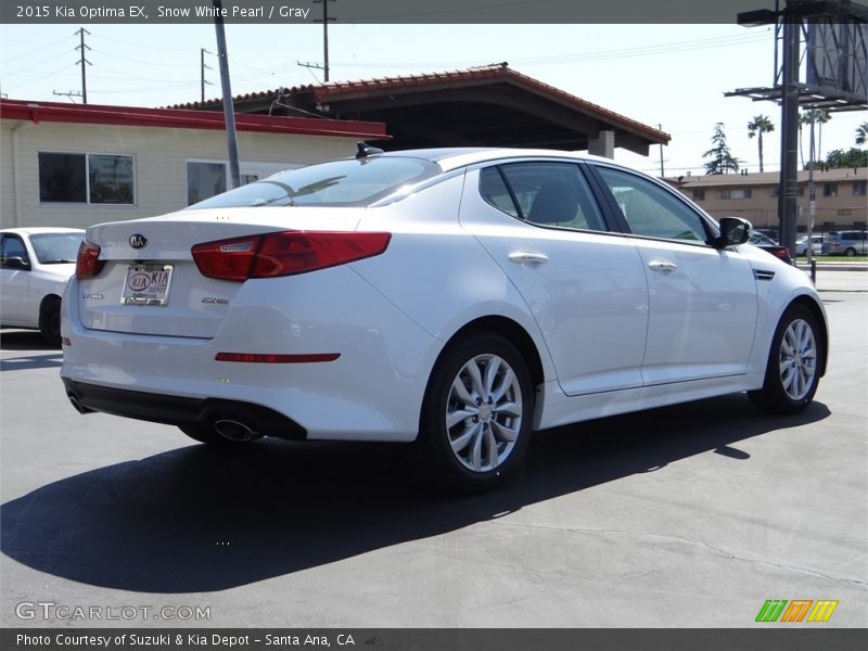 Snow White Pearl / Gray 2015 Kia Optima EX