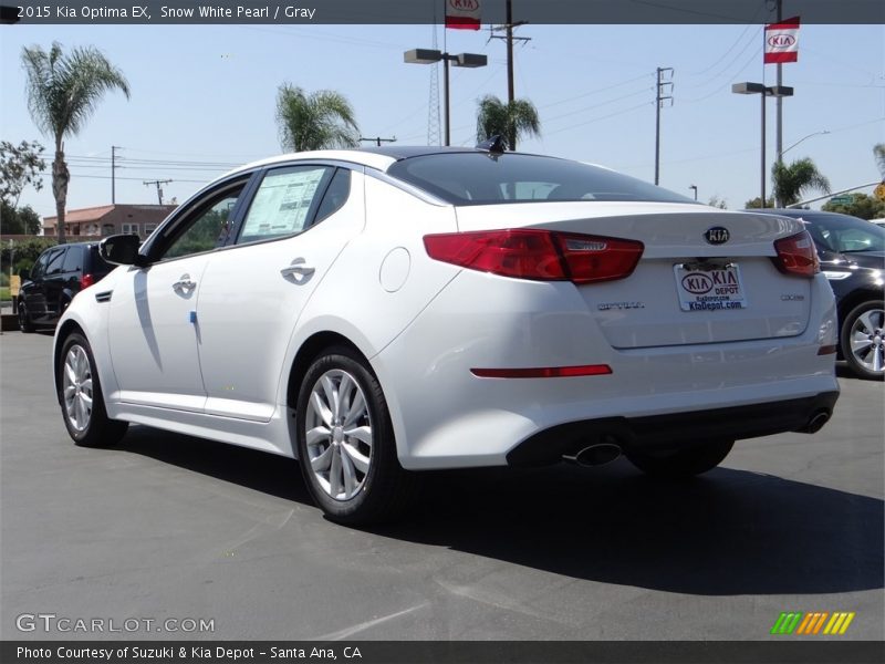 Snow White Pearl / Gray 2015 Kia Optima EX