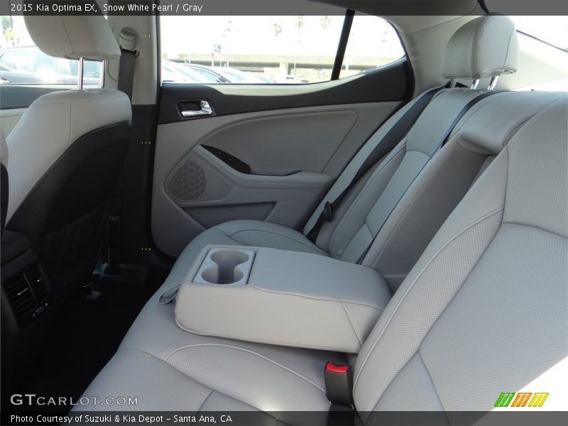 Snow White Pearl / Gray 2015 Kia Optima EX