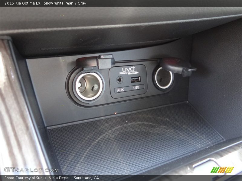 Snow White Pearl / Gray 2015 Kia Optima EX