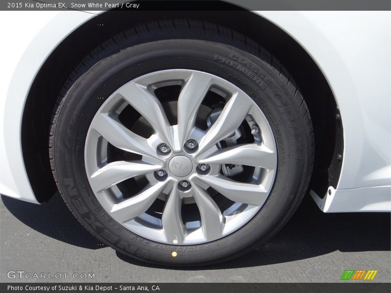 Snow White Pearl / Gray 2015 Kia Optima EX