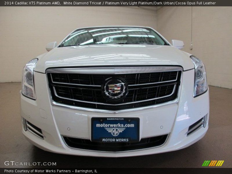 White Diamond Tricoat / Platinum Very Light Platinum/Dark Urban/Cocoa Opus Full Leather 2014 Cadillac XTS Platinum AWD