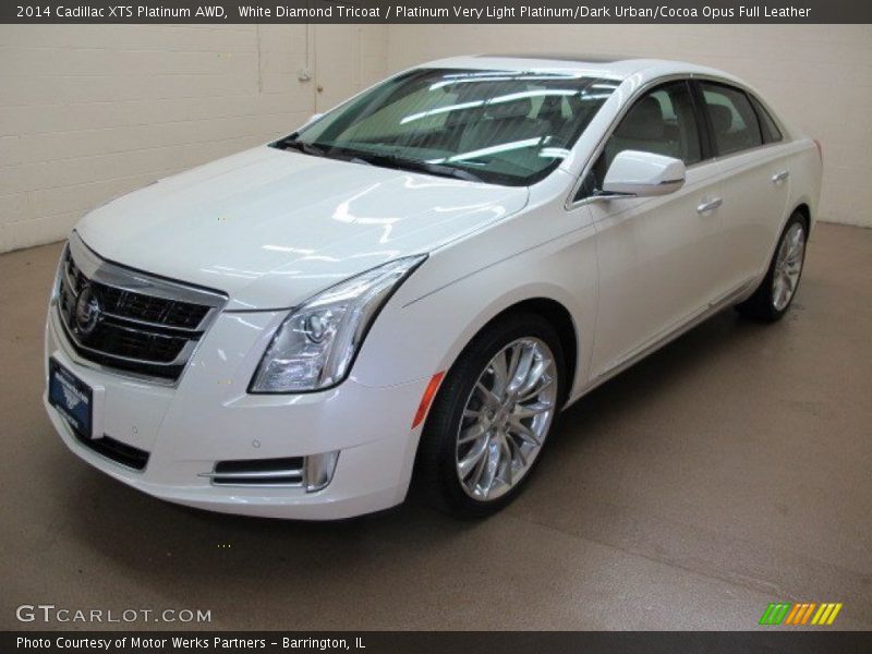 White Diamond Tricoat / Platinum Very Light Platinum/Dark Urban/Cocoa Opus Full Leather 2014 Cadillac XTS Platinum AWD