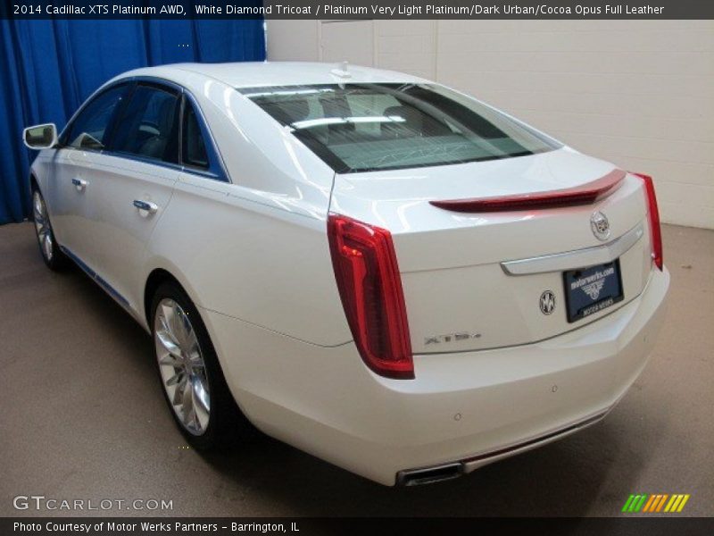 White Diamond Tricoat / Platinum Very Light Platinum/Dark Urban/Cocoa Opus Full Leather 2014 Cadillac XTS Platinum AWD