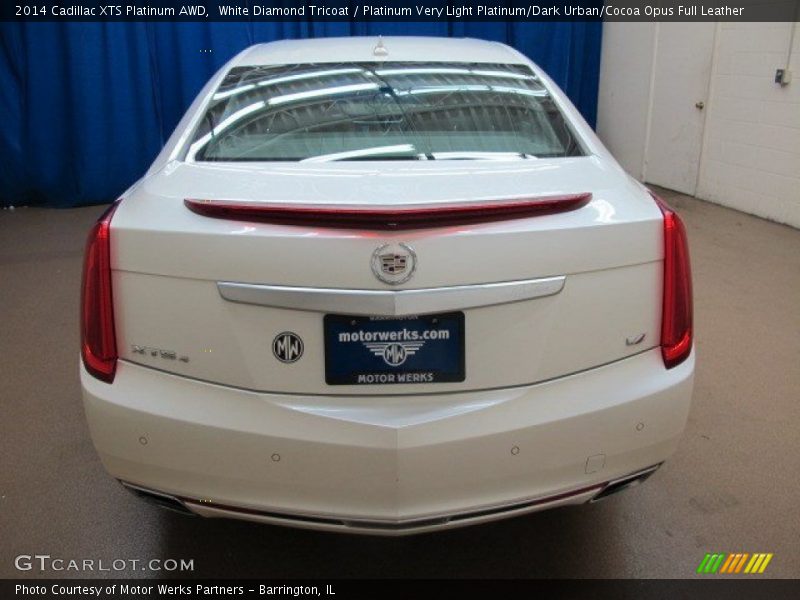White Diamond Tricoat / Platinum Very Light Platinum/Dark Urban/Cocoa Opus Full Leather 2014 Cadillac XTS Platinum AWD
