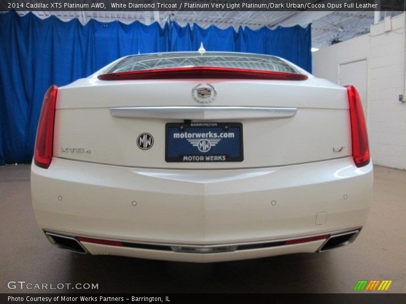 White Diamond Tricoat / Platinum Very Light Platinum/Dark Urban/Cocoa Opus Full Leather 2014 Cadillac XTS Platinum AWD