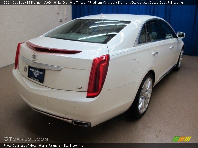 White Diamond Tricoat / Platinum Very Light Platinum/Dark Urban/Cocoa Opus Full Leather 2014 Cadillac XTS Platinum AWD