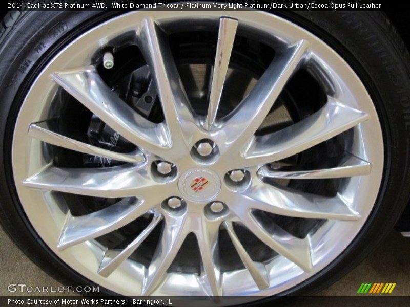 White Diamond Tricoat / Platinum Very Light Platinum/Dark Urban/Cocoa Opus Full Leather 2014 Cadillac XTS Platinum AWD