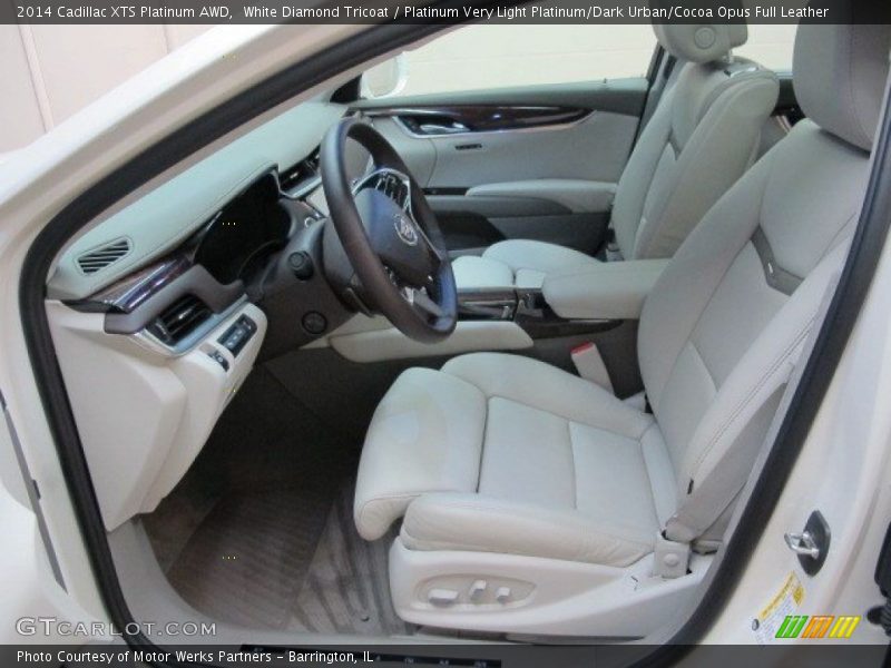  2014 XTS Platinum AWD Platinum Very Light Platinum/Dark Urban/Cocoa Opus Full Leather Interior