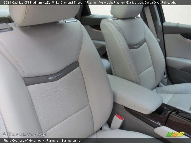 White Diamond Tricoat / Platinum Very Light Platinum/Dark Urban/Cocoa Opus Full Leather 2014 Cadillac XTS Platinum AWD