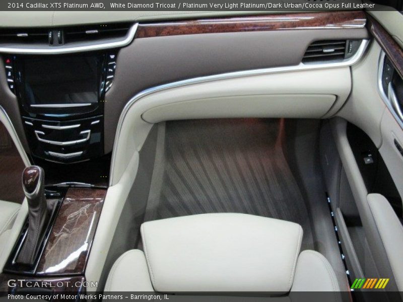 White Diamond Tricoat / Platinum Very Light Platinum/Dark Urban/Cocoa Opus Full Leather 2014 Cadillac XTS Platinum AWD