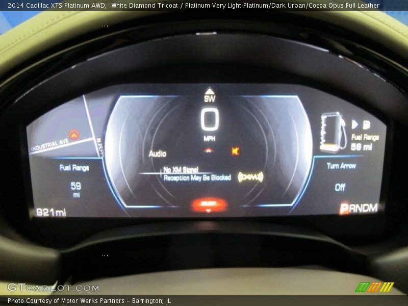 White Diamond Tricoat / Platinum Very Light Platinum/Dark Urban/Cocoa Opus Full Leather 2014 Cadillac XTS Platinum AWD