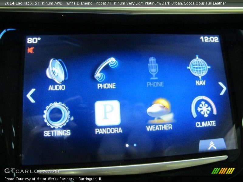 White Diamond Tricoat / Platinum Very Light Platinum/Dark Urban/Cocoa Opus Full Leather 2014 Cadillac XTS Platinum AWD