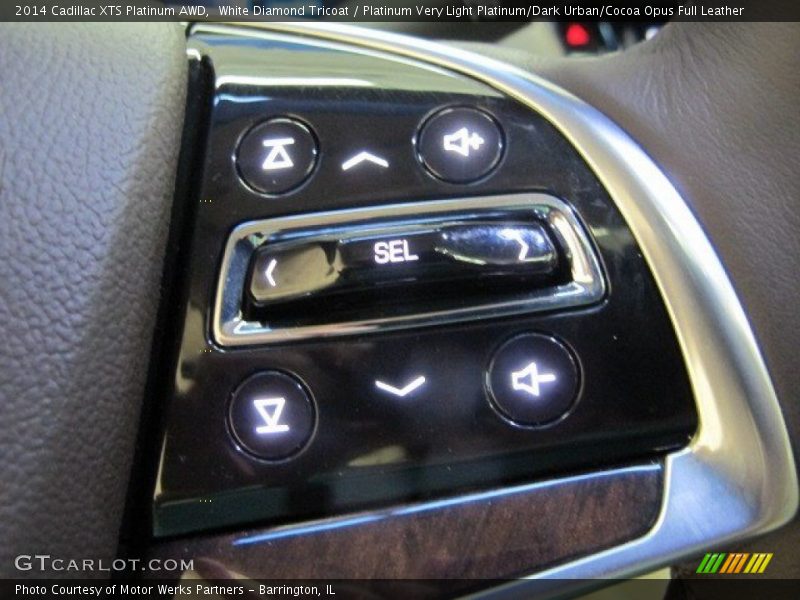 White Diamond Tricoat / Platinum Very Light Platinum/Dark Urban/Cocoa Opus Full Leather 2014 Cadillac XTS Platinum AWD
