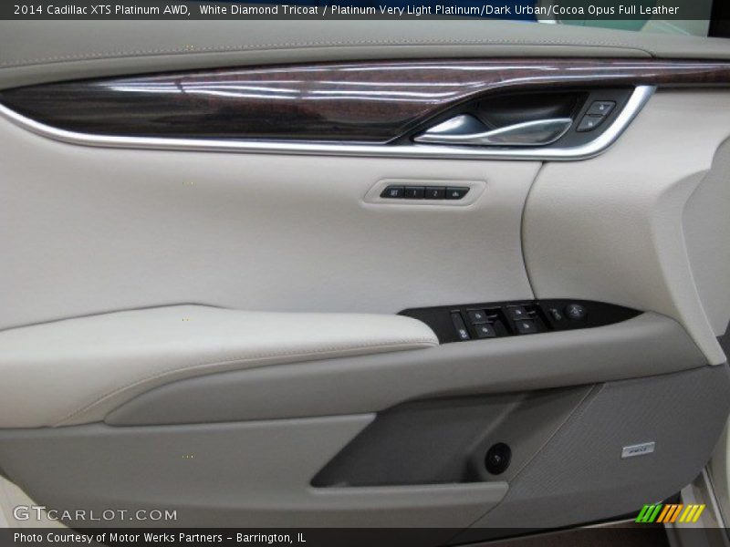 White Diamond Tricoat / Platinum Very Light Platinum/Dark Urban/Cocoa Opus Full Leather 2014 Cadillac XTS Platinum AWD