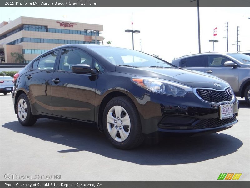 Aurora Black / Gray Two Tone 2015 Kia Forte LX