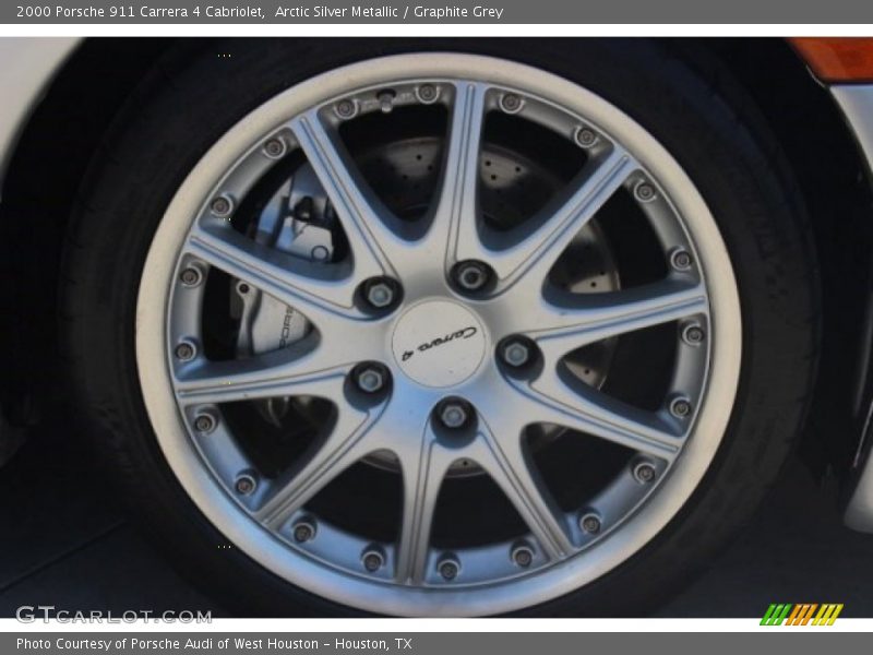Arctic Silver Metallic / Graphite Grey 2000 Porsche 911 Carrera 4 Cabriolet